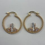 San Judas hoop earrings