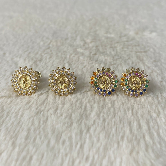 Virgencita stud earrings