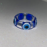 Acrylic Evil Eye ring