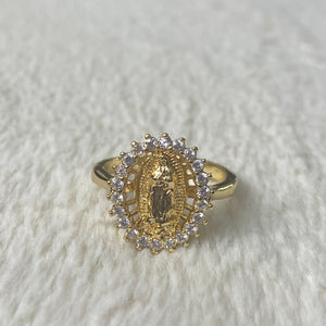 Oval Virgen de Guadalupe ring