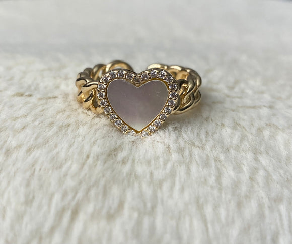 Pure heart chain ring