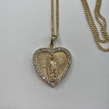 Virgen de Guadalupe Heart Necklace